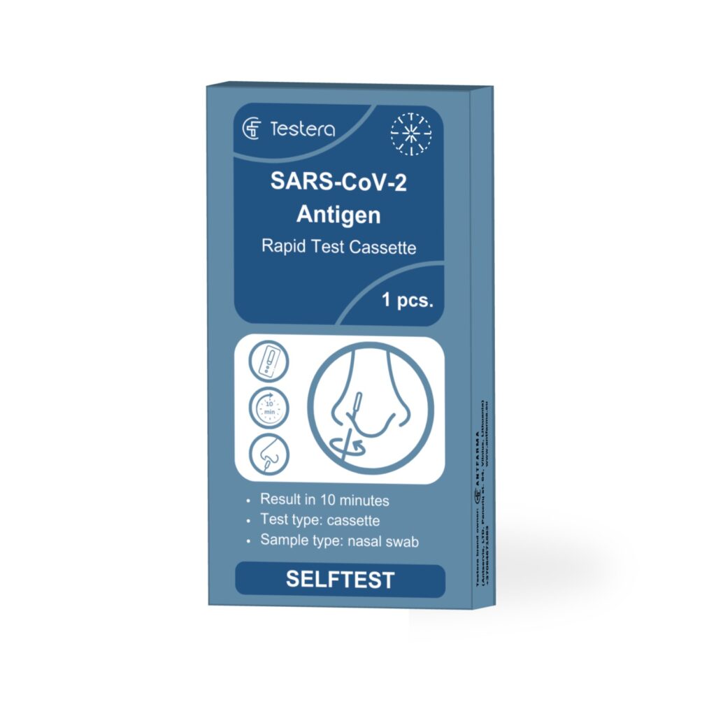 Testera SARS-CoV-2 Antigen Rapid Test (Nasal Swab) – package