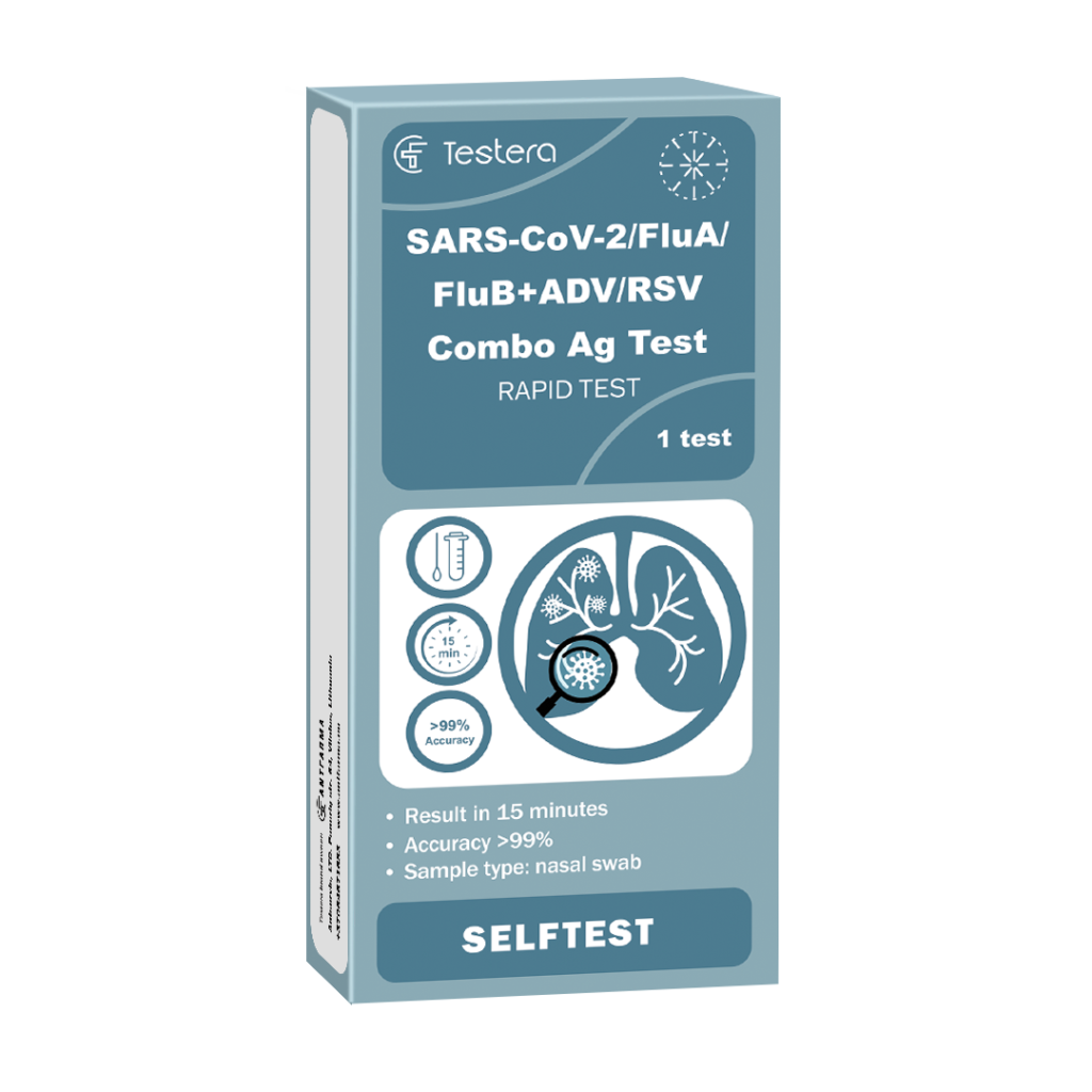 Testera SARS-CoV-2/FluA/FluB+ADV/RSV Antigen Test – package