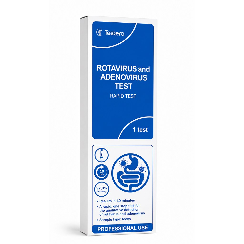 Rotaviruso ir adenoviruso greitasis testas (iš išmatų)